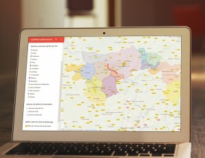 Cartographie dynamique de La Mouche en ligne                     